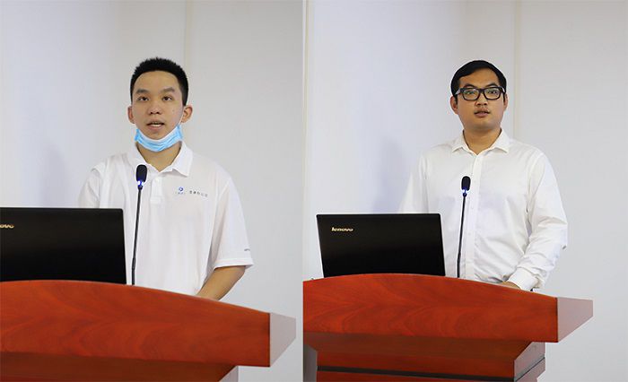 老员工代表讲话。李立云 摄4.JPG