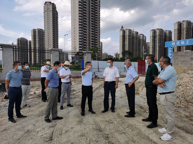 高鑫（右四）在项目现场。翁职信 摄（建图）.jpg