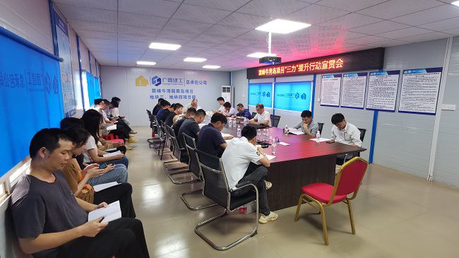 分公司党支部书记、副总经理胡海云深刻牛湾岛项目宣贯《“三力”提升行动》；平ㄊ 摄建图）.jpg
